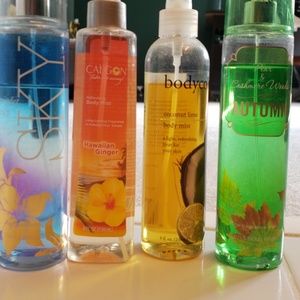 Lot of 4 large body sprays